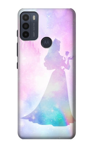 Motorola Moto G50 Hard Case Princess Pastel Silhouette