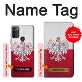 Motorola Moto G50 Hard Case Poland Football Flag with custom name