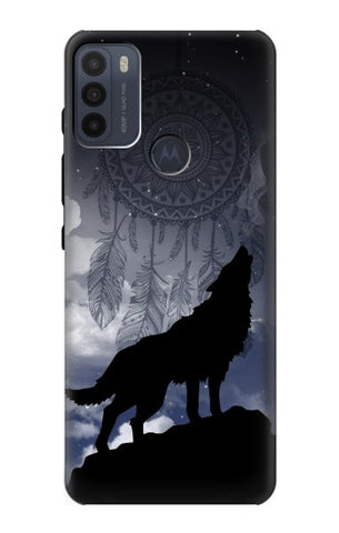 Motorola Moto G50 Hard Case Dream Catcher Wolf Howling
