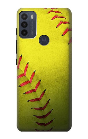 Motorola Moto G50 Hard Case Yellow Softball Ball