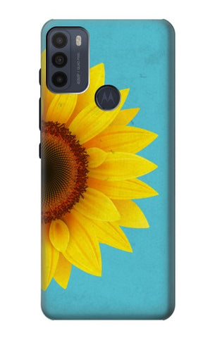Motorola Moto G50 Hard Case Vintage Sunflower Blue