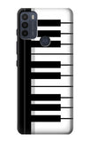Motorola Moto G50 Hard Case Black and White Piano Keyboard