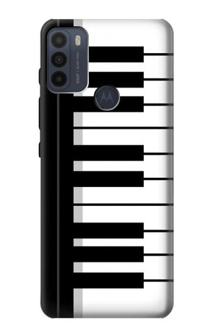 Motorola Moto G50 Hard Case Black and White Piano Keyboard
