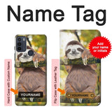 Motorola Moto G50 Hard Case Cute Baby Sloth Paint with custom name