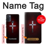 Motorola Moto G50 Hard Case Christian Cross with custom name