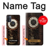 Motorola Moto G50 Hard Case Steampunk Clock Gears with custom name