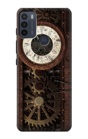 Motorola Moto G50 Hard Case Steampunk Clock Gears