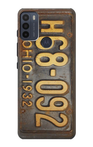 Motorola Moto G50 Hard Case Vintage Car License Plate