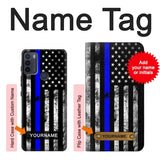 Motorola Moto G50 Hard Case Thin Blue Line USA with custom name