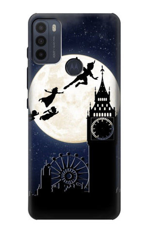 Motorola Moto G50 Hard Case Peter Pan Fly Fullmoon Night