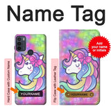 Motorola Moto G50 Hard Case Pastel Unicorn with custom name