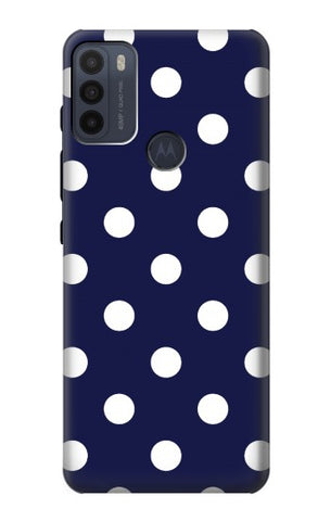 Motorola Moto G50 Hard Case Blue Polka Dot