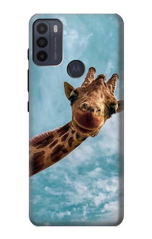 Motorola Moto G50 Hard Case Cute Smile Giraffe