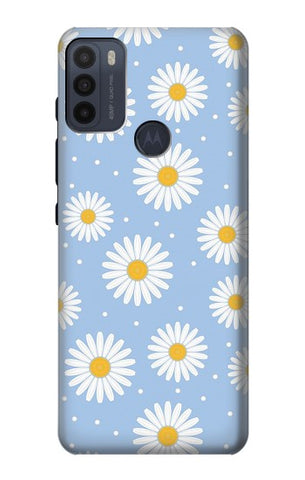 Motorola Moto G50 Hard Case Daisy Flowers Pattern