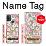 Motorola Moto G50 Hard Case Floral Flower Art Pattern with custom name