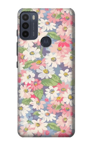 Motorola Moto G50 Hard Case Floral Flower Art Pattern