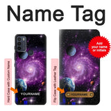 Motorola Moto G50 Hard Case Galaxy Outer Space Planet with custom name