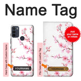 Motorola Moto G50 Hard Case Pink Cherry Blossom Spring Flower with custom name