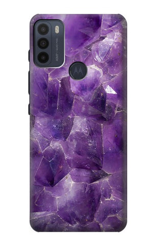 Motorola Moto G50 Hard Case Purple Quartz Amethyst Graphic Printed