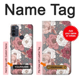 Motorola Moto G50 Hard Case Rose Floral Pattern with custom name