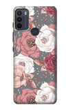 Motorola Moto G50 Hard Case Rose Floral Pattern