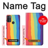 Motorola Moto G50 Hard Case Cute Vertical Watercolor Rainbow with custom name