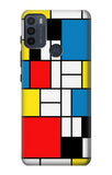 Motorola Moto G50 Hard Case Piet Mondrian Line Art Composition
