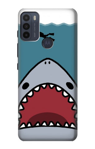Motorola Moto G50 Hard Case Cartoon Shark Sea Diving