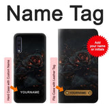 Samsung Galaxy A50, A50s Hard Case Burned Rose with custom name