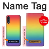 Samsung Galaxy A50, A50s Hard Case LGBT Gradient Pride Flag with custom name