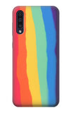 Samsung Galaxy A50, A50s Hard Case Cute Vertical Watercolor Rainbow