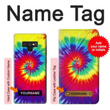Samsung Galaxy Note9 Hard Case Tie Dye Fabric Color with custom name