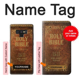 Samsung Galaxy Note9 Hard Case Holy Bible 1611 King James Version with custom name