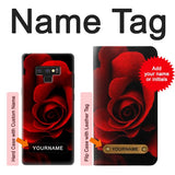 Samsung Galaxy Note9 Hard Case Red Rose with custom name