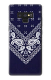 Samsung Galaxy Note9 Hard Case Navy Blue Bandana Pattern