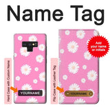Samsung Galaxy Note9 Hard Case Pink Floral Pattern with custom name