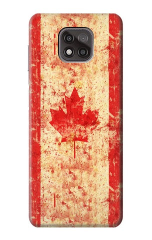 Motorola Moto G Power (2021) Hard Case Canada Flag Old Vintage