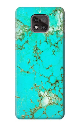Motorola Moto G Power (2021) Hard Case Turquoise Gemstone Texture Graphic Printed
