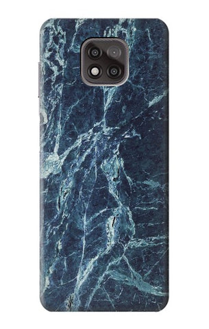 Motorola Moto G Power (2021) Hard Case Light Blue Marble Stone Texture Printed