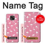 Motorola Moto G Power (2021) Hard Case Pink Flamingo Pattern with custom name