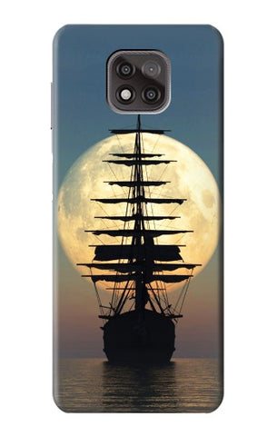 Motorola Moto G Power (2021) Hard Case Pirate Ship Moon Night