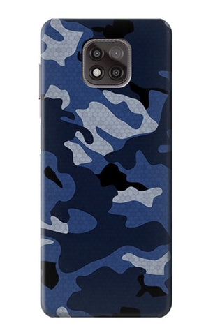 Motorola Moto G Power (2021) Hard Case Navy Blue Camouflage