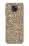 Motorola Moto G Power (2021) Hard Case Gold Rose Pattern