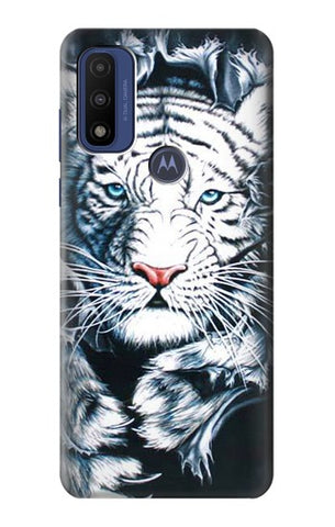 Motorola G Pure Hard Case White Tiger