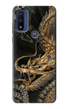 Motorola G Pure Hard Case Gold Dragon