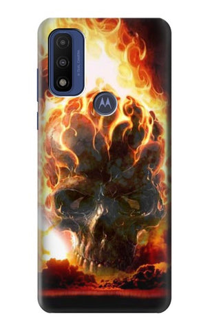 Motorola G Pure Hard Case Hell Fire Skull