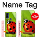 Motorola G Pure Hard Case Ladybug with custom name