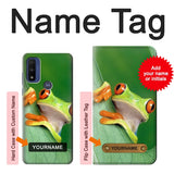 Motorola G Pure Hard Case Little Frog with custom name