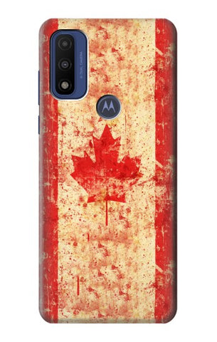 Motorola G Pure Hard Case Canada Flag Old Vintage