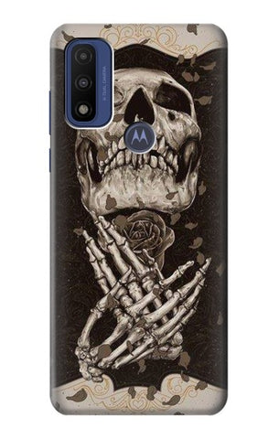 Motorola G Pure Hard Case Skull Rose